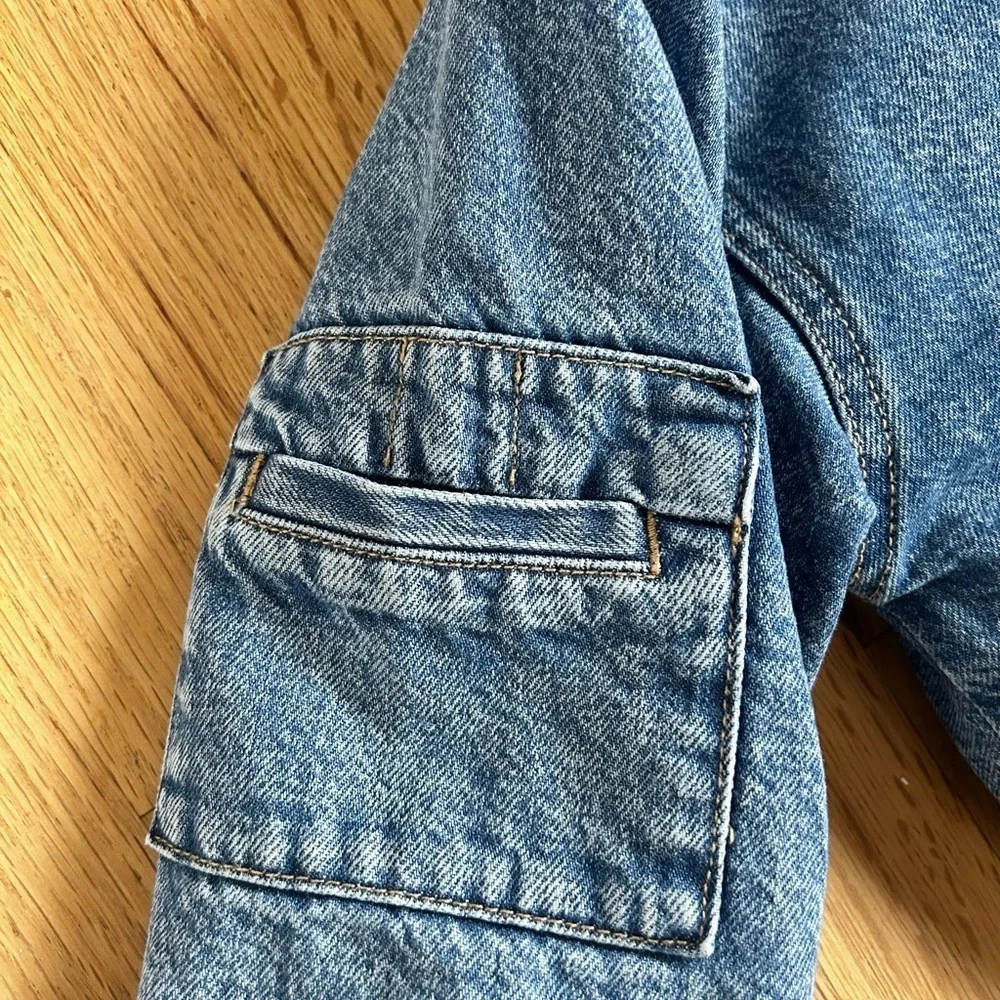 ZARA kids denim bomber jacket insulated fall winter layer size 9-10